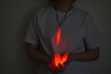 4 inch 10mm Red Glow Sticks- 50 Per Package